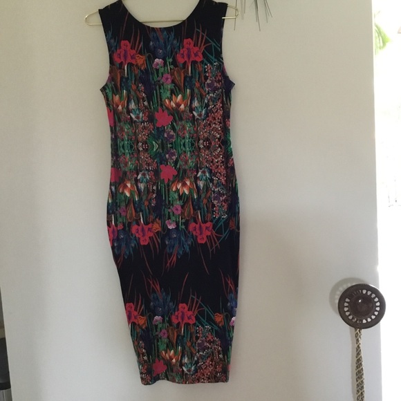 😍🧡ASOS Reflection Floral Sleeveless Midi Dress multi - Picture 7 of 7